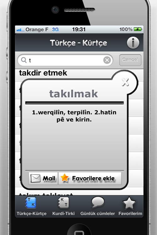 Türkçe Kürtçe sözlük