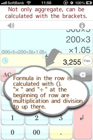 EnterSum Lite - The calculator to enter by text format and newline. screenshot 3