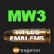 The most complete and easy to use app for tracking your MW3 Titles & Emblems