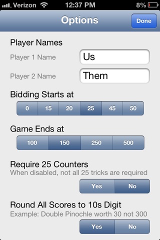 Pinochle Score Card screenshot 3