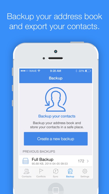 Contact Cleaner - Delete duplicates, merge contacts, sync with Facebook, and backup address book