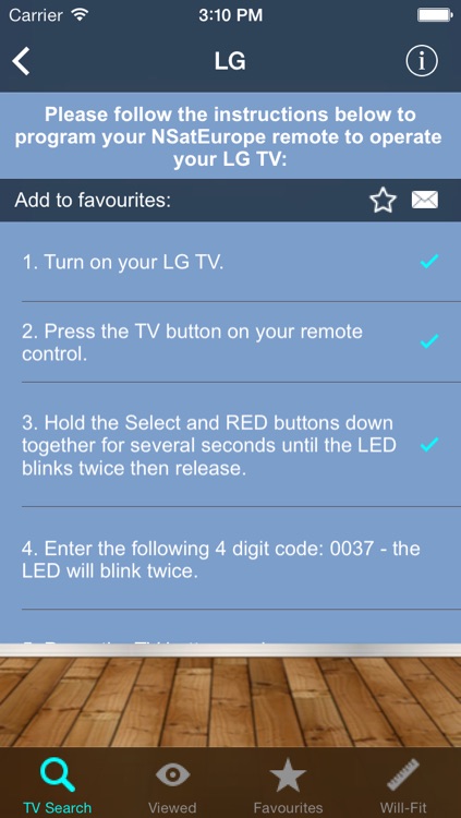 Remote Controller Codes for NSatEurope