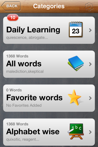 GRE Flash Cards App screenshot 2