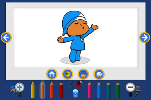 Coloring with Pocoyo and Friends, for iPhone screenshot 2