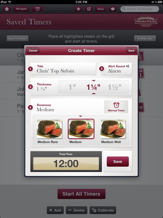 Omaha Steaks Steak Time HD screenshot-3