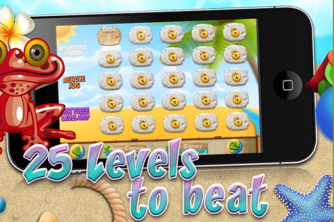 A Beach of Happy Frog & Friends Goes Boom FREE screenshot 3