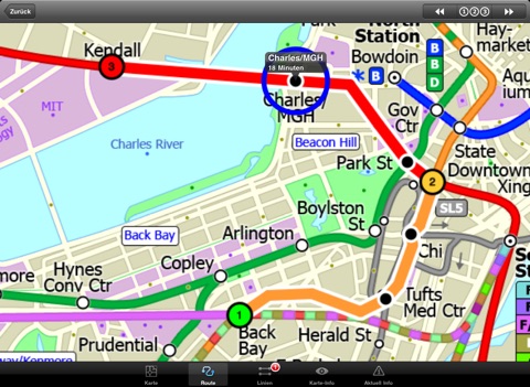 Boston Subway for iPad by Zuti screenshot 3