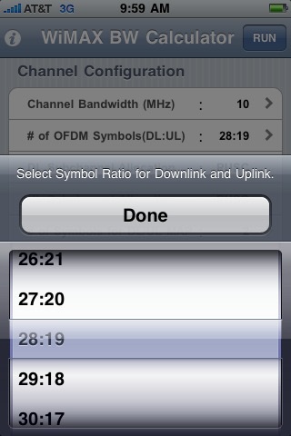 Wimax Bandwidth Calculator Lite screenshot 4