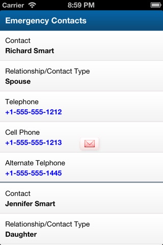 Emergency Contact Data screenshot 3