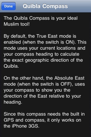 Quibla Compass screenshot 2
