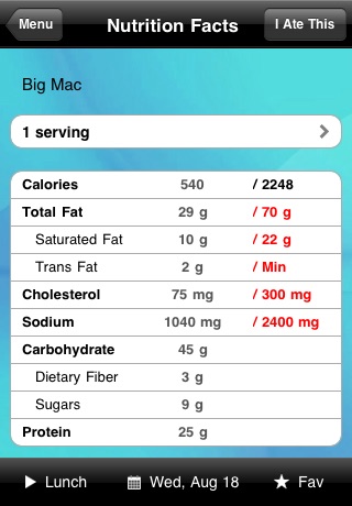 Calorie One - Calorie, Exercise & Weight Tracker screenshot 2