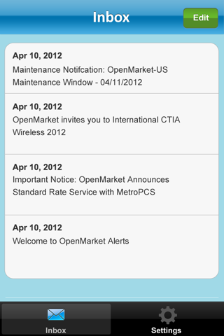 OpenMarket Alerts screenshot 2