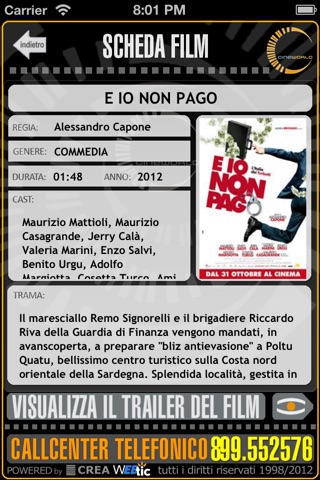 Webtic Cineworld Cinema prenotazioni screenshot 3