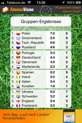 Cup 2012 Planner screenshot 3