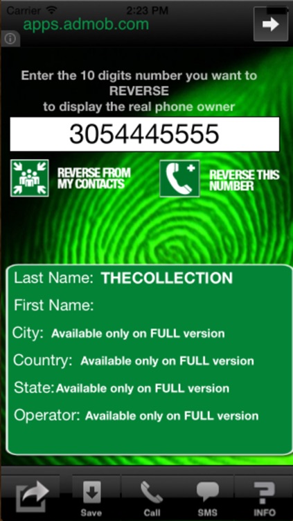 REVERSE PHONE Lite screenshot-3