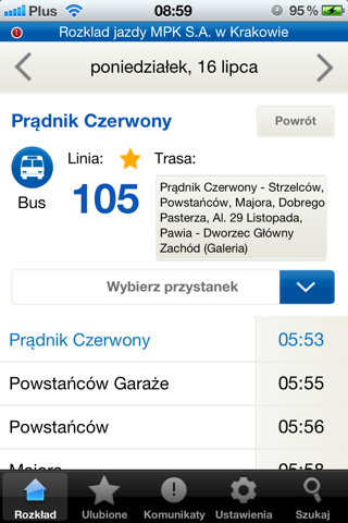 MPK Kraków Rozkład Jazdy screenshot 4