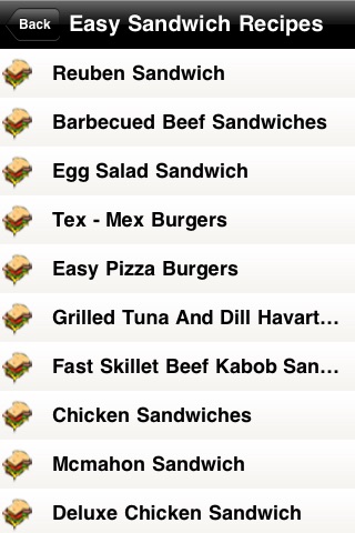 Easy Sandwich Recipes screenshot 2