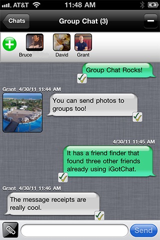 iGotChat Messenger (Chat, Group Chat, Free Text, SMS, MMS, Poke) screenshot 2