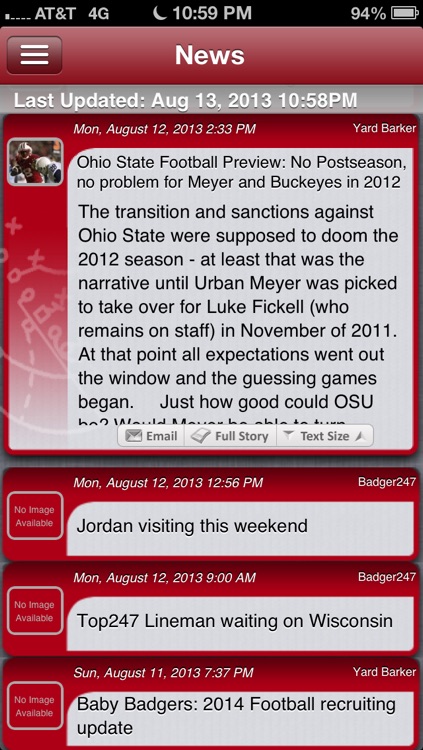 Wisconsin Football Live