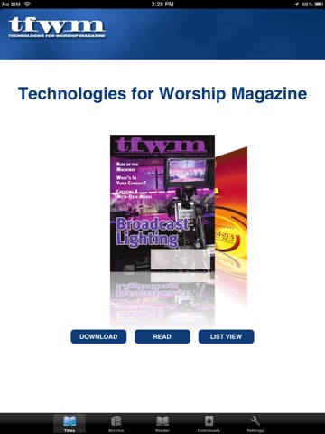 Скриншот из TFWM - Technologies for Worship Magazine