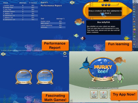 Murky Reef - Math for 1st Grade screenshot 4