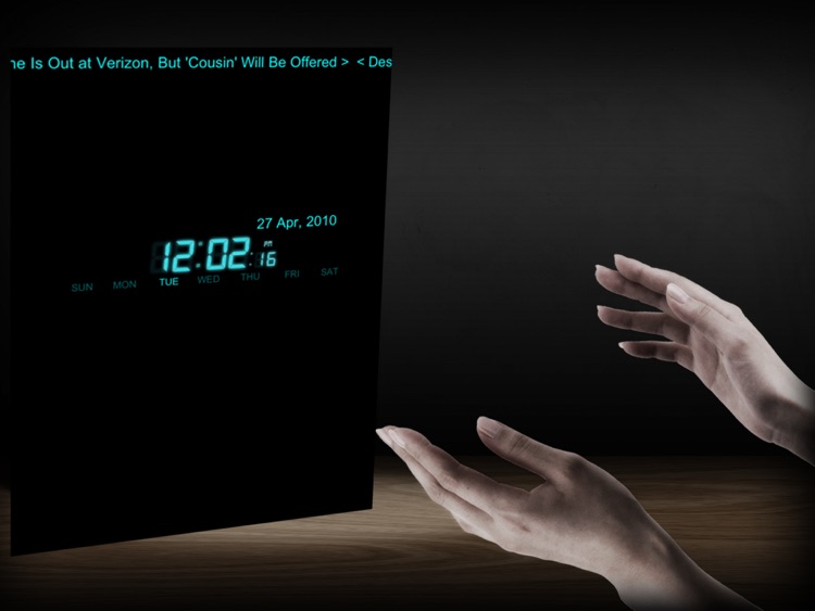 Clap Neon Lamp w/clock for iPad