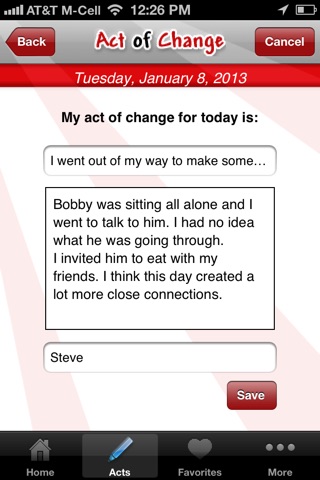 Be the Change: Daily Challenge and Acts of Change Calendar screenshot 4