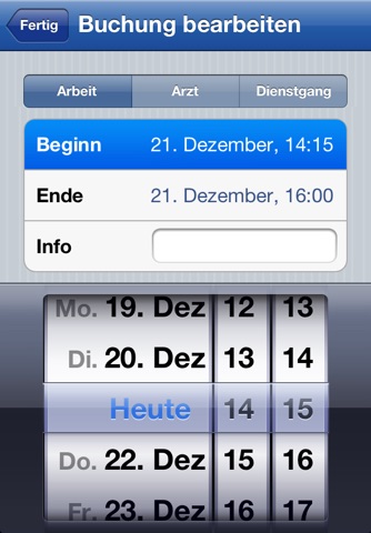 SIS Zeiterfassung screenshot 2