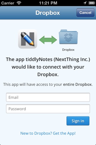 tiddlyNotes lite screenshot 3