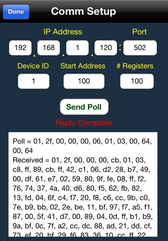 GSI Modbus Test Lite screenshot 2