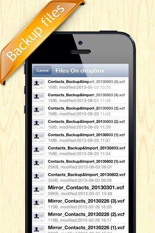Contacts Backup & Import screenshot 2