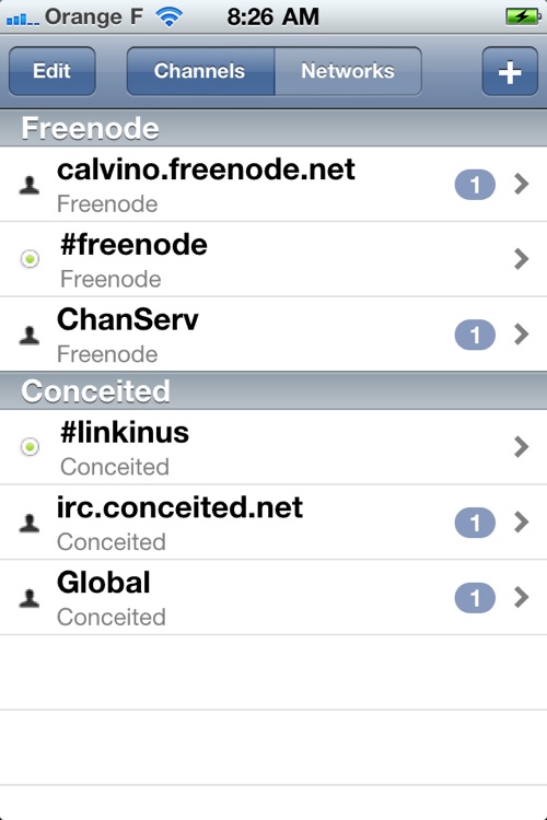 Linkinus for iPhone - IRC Client