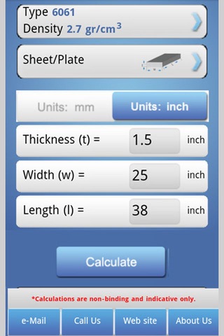 Hadco Metal Weight Calculator screenshot 3