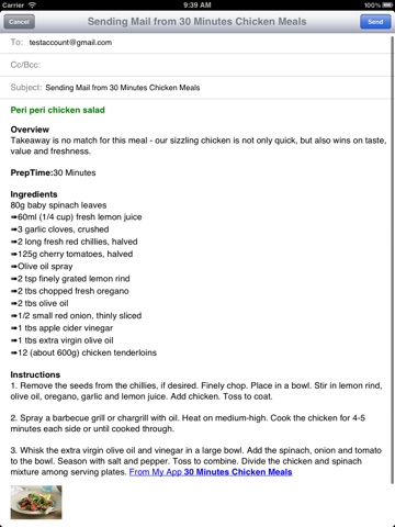30 Minutes Chicken Meals "iPad Version" screenshot 4
