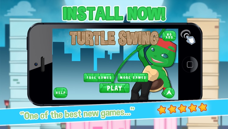 Teenage Turtles Swing - Jump Roof-tops Fly And Run Deluxe screenshot-4