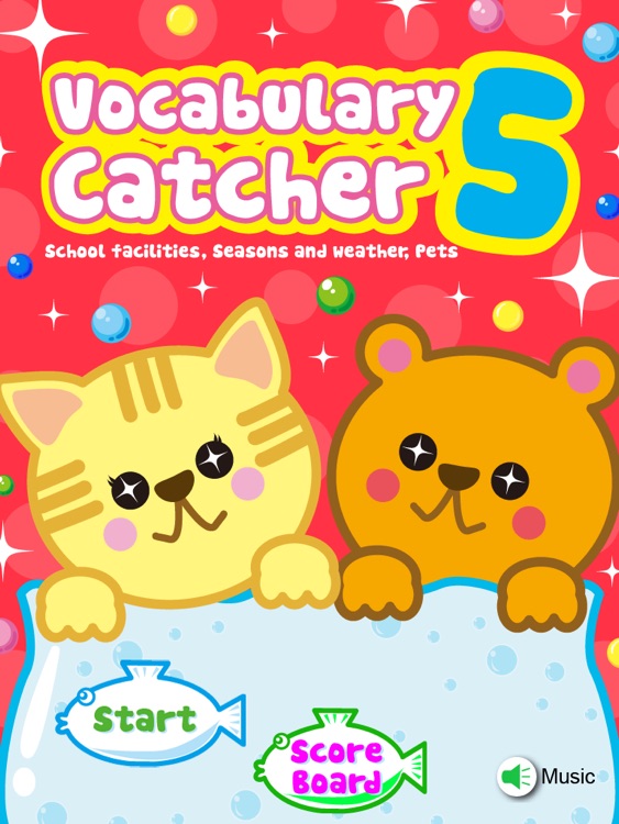 Vocabulary Catcher 5 - School Facilities, Seasons and Weather, Pets