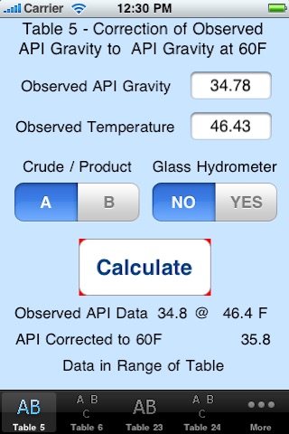 PETROLEUM VOLUME CORRECTION TABLES – Crude Oil, Gasoline, Jet Fuel & Kerosene screenshot-4