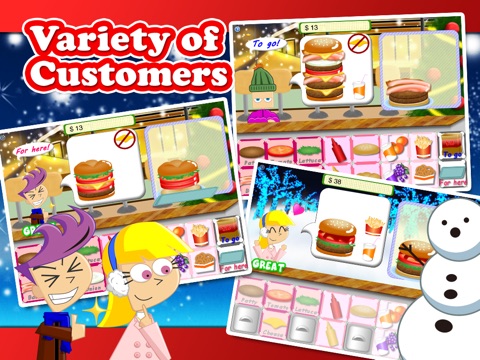 Christmas Yummy Burger Maker Game Free screenshot 2