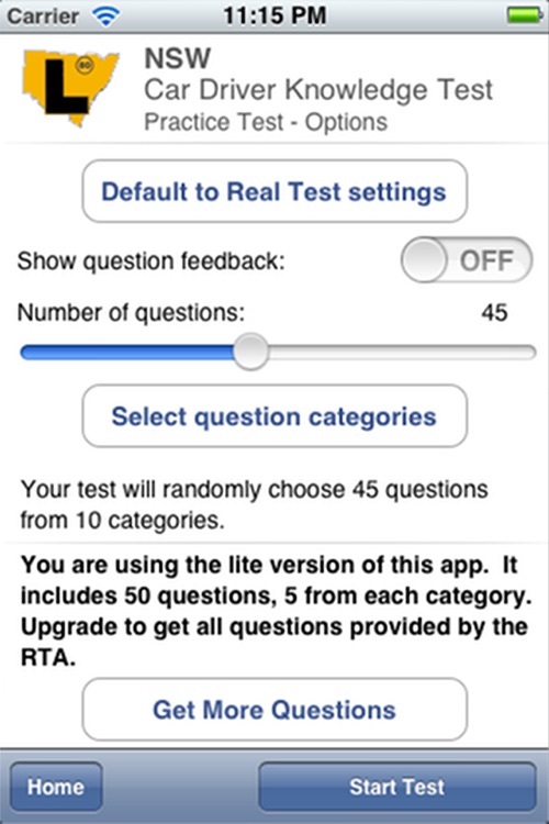 NSW Car Test