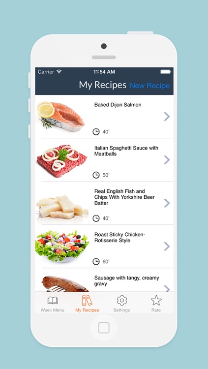 Week Menu - Plan your cooking with your personal recipe book - iPhone Edition