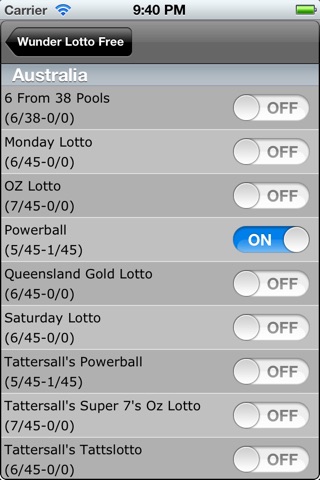 Wunder Lotto Free screenshot 2