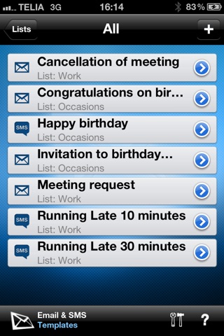 Email & SMS Templates Lite screenshot 2