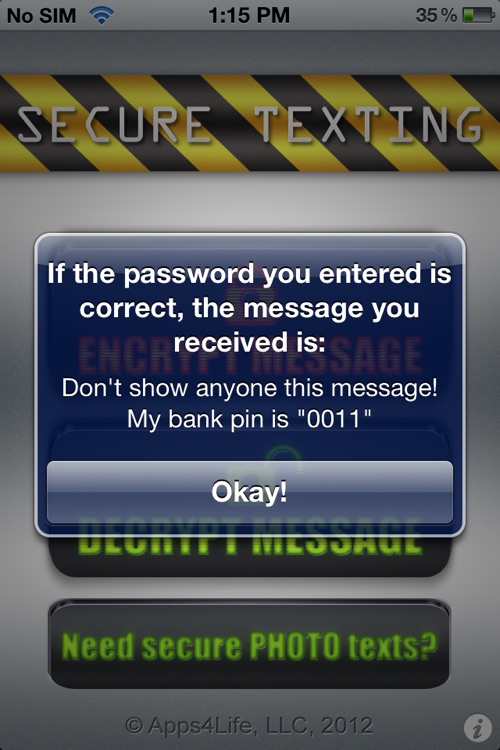 Secure Texting - Password protect your text messages with text encryption - Secure Sms screenshot-4