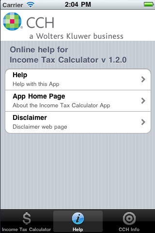 CCH Income Tax Rates Calculator Lite screenshot 4