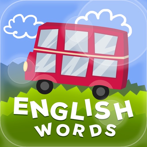 My first English words, a set of words with images and pronunciation icon