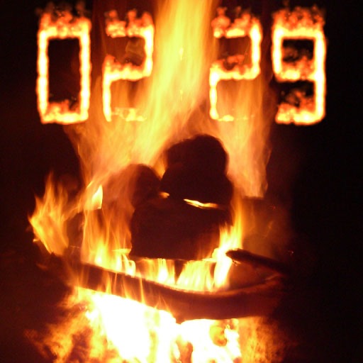 Digital photo frame (in fire!) icon