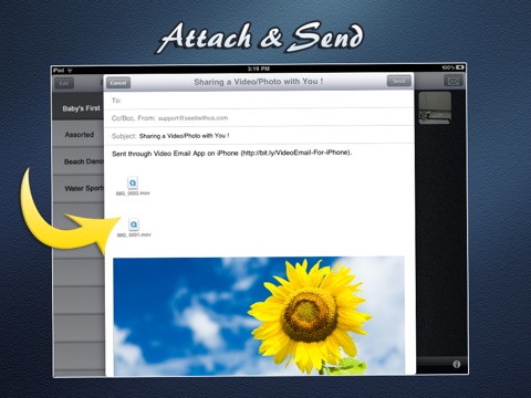 Video (& Photos) Email For iPad screenshot 4