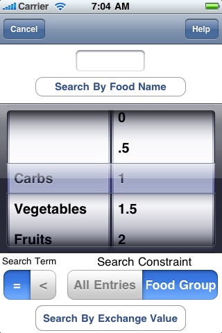 Food Exchange List screenshot 2