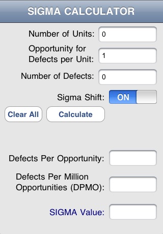 Sigmalator: The Six Sigma Value Calculator screenshot 4