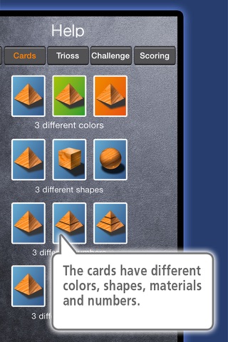 Trioss: Match the cards - The brain game when Sudoku, Mastermind, Wordfeud and Kakuro are too easy screenshot 4